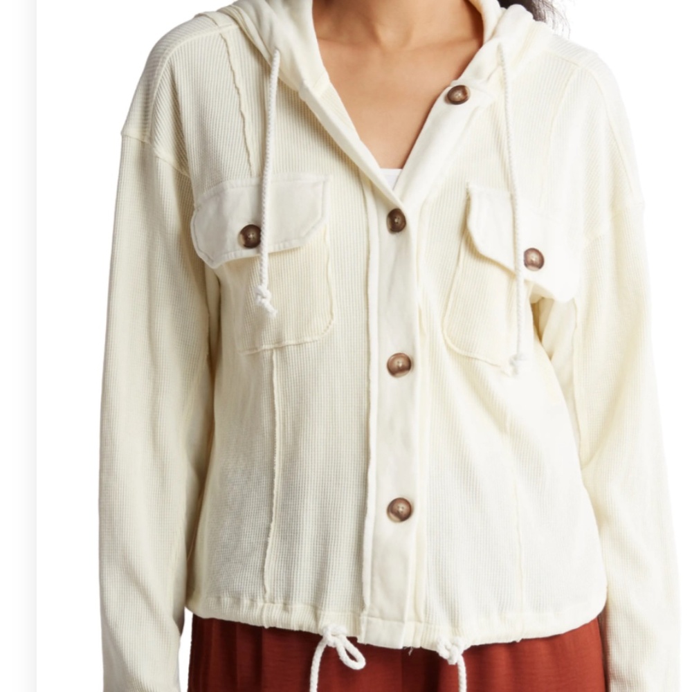 Como Vintage button up hoodie, size L